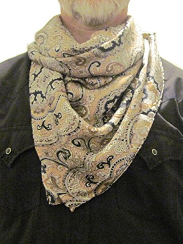 Wyoming Traders Men's Cowboy Buckaroo Square 100% Silk Wild Rag Scarf 342