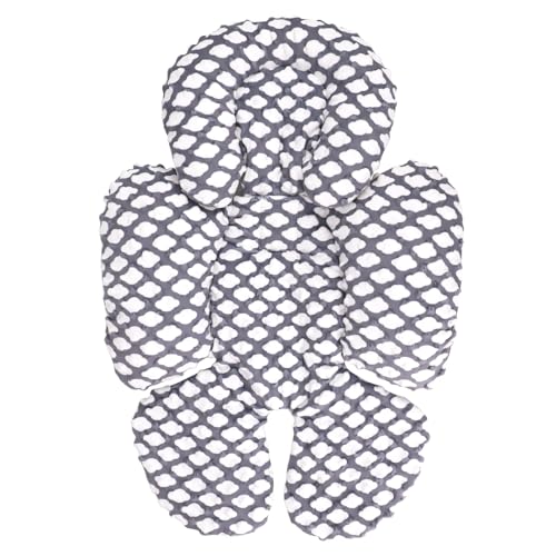Image of KAKIBLIN Infant Car Seat Insert, Baby Carseat Head & Body Support for Newborn, 2-in-1 Reversible Baby Car Seat Cushion, Soft Stroller Cushion Insert for Car Seats, Bouncer, Strollers, Swing (Cloud)