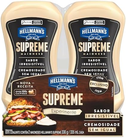 Pack Maionese Hellmann's Supreme Squeeze 330g 2 unidades (Embalag...