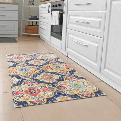 Tapete Boho Vintage 2x3 Ft Lavable Antideslizante miniatura 5