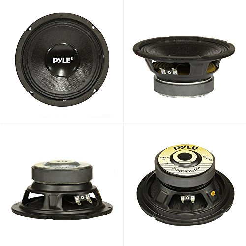 Pyle 8 Inch Car Pa Woofer - 500 Watt High Powered Car Audio Sound Component Speaker System W/ 1.5" Kapton Voice Coil, 55-6 Khz Frequency, 89.2 Db, 8 Ohm, 40 Oz Magnet - Pylepro Ppa8 , Black #TOP1