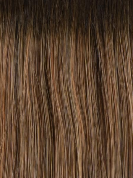 Raquel Welch Longing For London Luxurious Mid-Length Bob Cut Wig, Black Label Human Hair Collection by Hairuwear, Average Cap, RH8/29SS Shaded Hazelnut