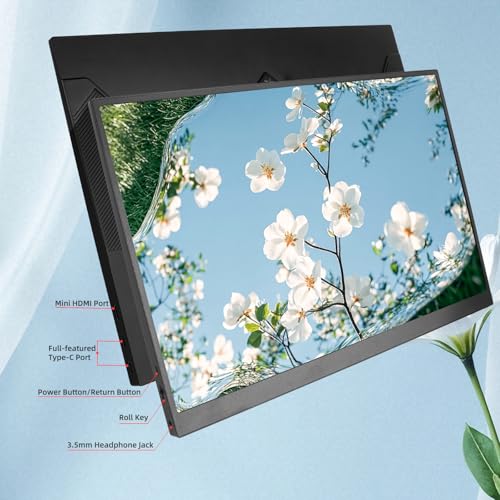 Image of Portable Monitor 16inch 2K QHD USB-C HDMI Computer Display IPS HDR Dual Speakers for Laptop PC Mac Phone PS4 /5 Xbox Switch