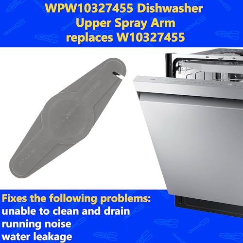 Image of W10837249 Lower Spray Arm & WPW10498900 Middle Spray Arm & WPW10327455 Upper Spray Arm Kit - Compatible with Whirlpool Kenmore Maytag KitchenAid Dishwasher Models