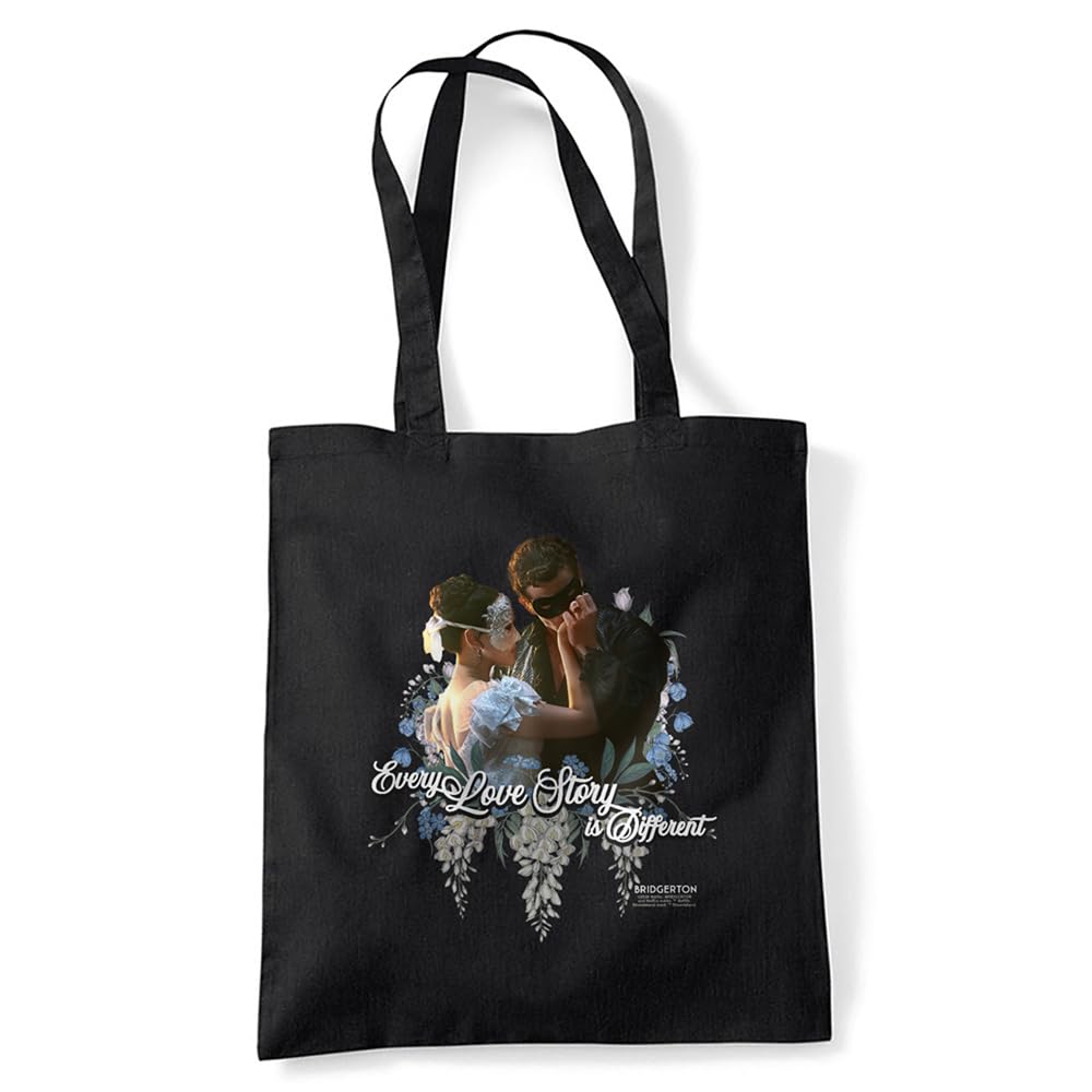 Bridgerton Benedict And Sophie Grocery Travel Reusable Tote Bag, Black
