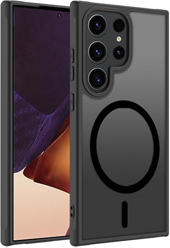 Miniatura 7 de Funda magnética antihuellas para Samsung Galaxy S23 Ultra, protección completa de la cámara, compatible con accesorios MagSafe, cubierta trasera