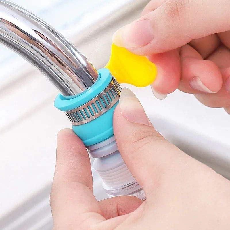 Image of 360 Degree Water Saving Faucet Adjustable | Tap filter, Tap extender for kitchen sink | Flexible Anti Splash Water Saving Movable | Sprinkle Head Nozzle for & Kitchen (4, Multicolor)