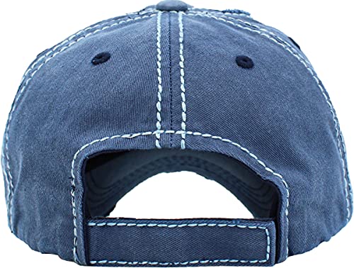 Image of KBETHOS Vintage Washed Distressed Cotton Dad Hat Baseball Cap Adjustable Polo Trucker Unisex Style Headwear