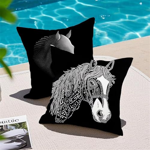 Coussin carré d'extérieur m-259 : housse de canapé noire lavable pour protéger et décorer