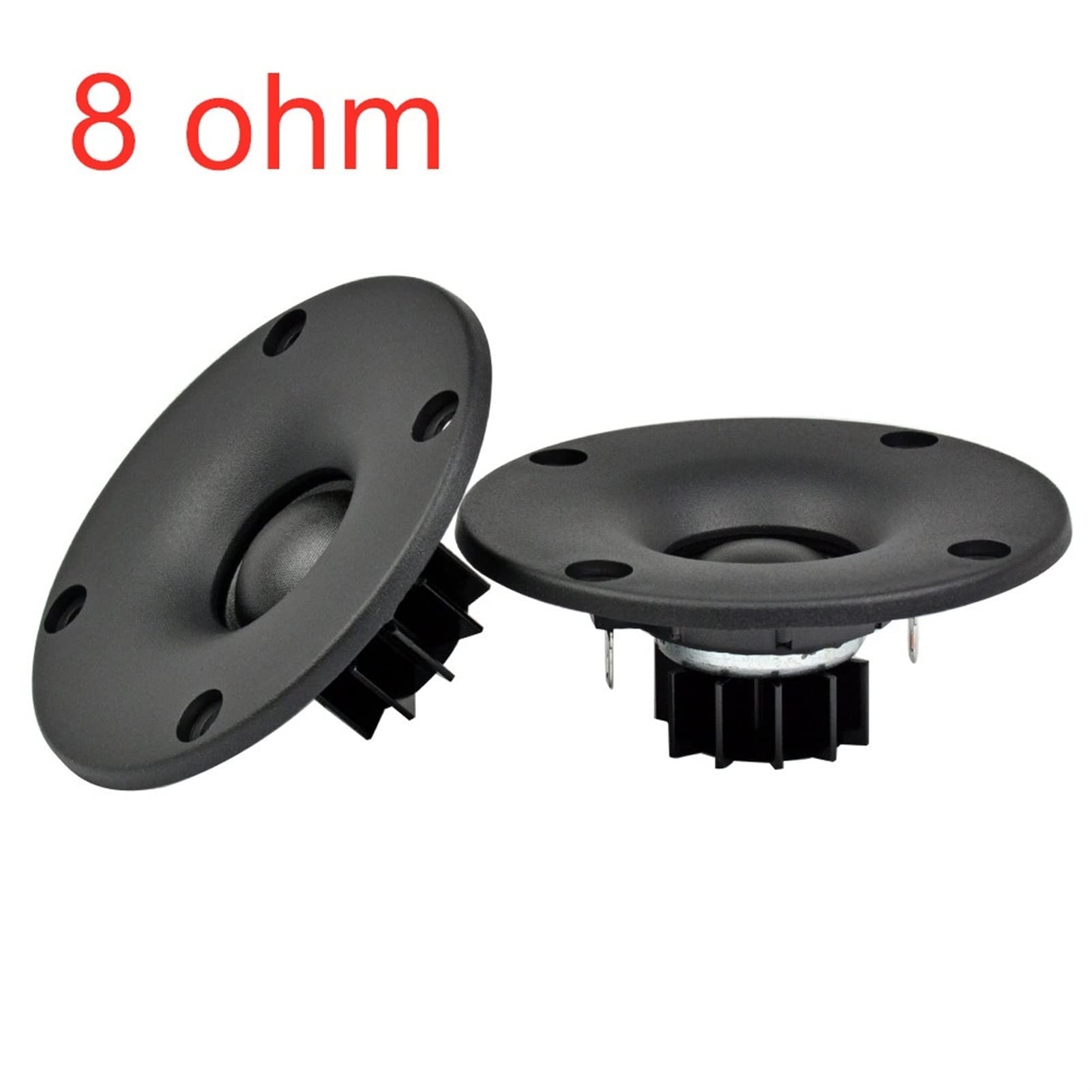 2 Pezzi 3 inch 4/6/8 Ohm 15W Dome Silk Tweeters Tweeter Audio Altoparlanti Neodimio Treble HiFi Treble Portable Altoparlante for Pannello (Color : 8 Ohm)