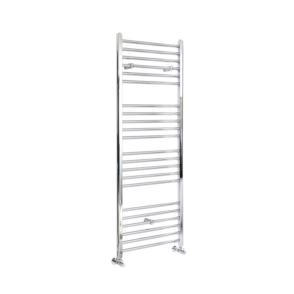 Milano Kent Chrome Straight Bar Heated Towel Rail - 1600Mm X 400Mm