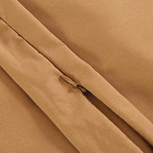 Elegant Comfort Luxury Ultra-Soft 1-Piece Body Pillowcase - 1500 Premium Hotel Quality Microfiber Double Brushed - Wrinkle Resistant, Body Pillowcase Size, Bronze