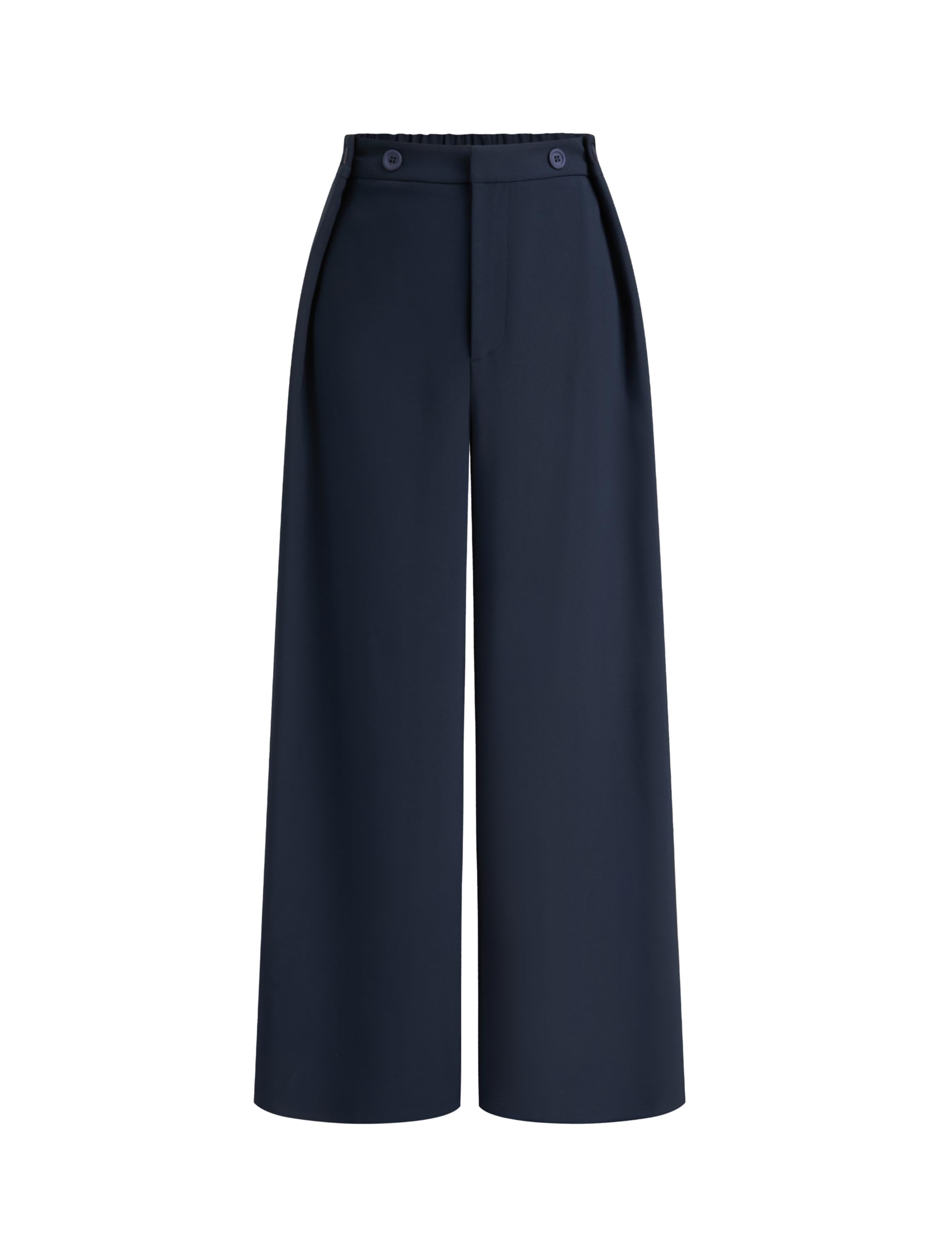 CIDER Womens Wide Leg Trousers Middle Waist Casual Stylish Button Pants