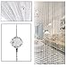 Eve Split Decorative Door String Curtain Beads Wall Panel Fringe Window Divider Blind for Wedding Coffee House Restaurant Parts Crystal Tassel Screen Home Decoration(White)