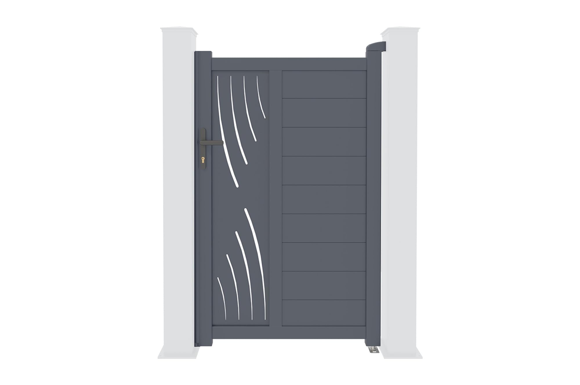 Casanoov Gartentür aus aluminium 1m VELETA H.160cm grau