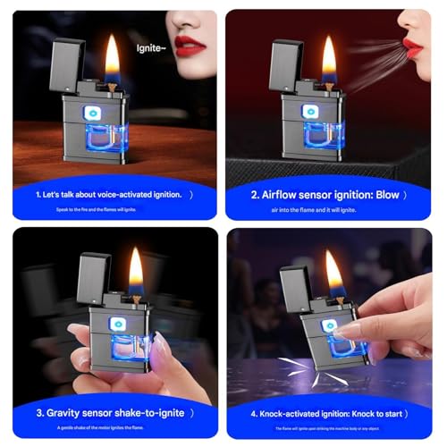 Briquet intelligent à kérosène et commande vocale LED - 4