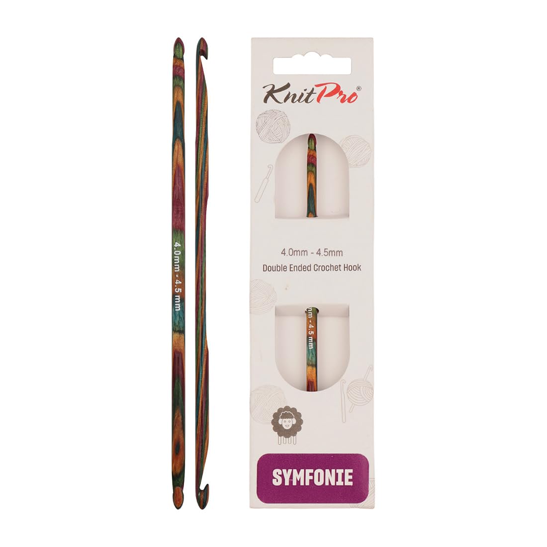 KnitPro Symfonie Double Ended Crochet Hook | 4.00-4.50mm