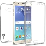Galaxy J7 Clear Case (2016), CoverON [WrapGuard Series] Full Body Two Piece Ultra Slim Fit Protective Clear TPU Cover Phone Case for Samsung Galaxy J7 (2016) - Clear