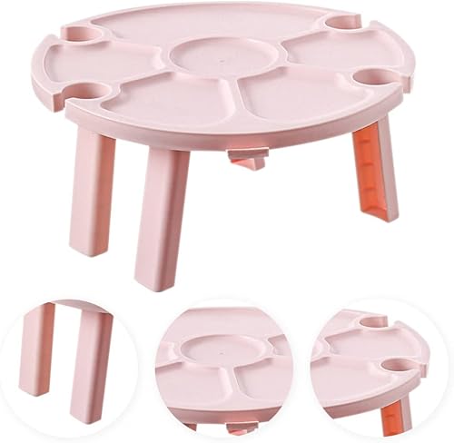 Miniatura 7 de DOITOOL Mesa de picnic plegable para vino: mesa de playa de plástico portátil, juego de mesa de vino al aire libre, mesa de picnic de vino, mesa de