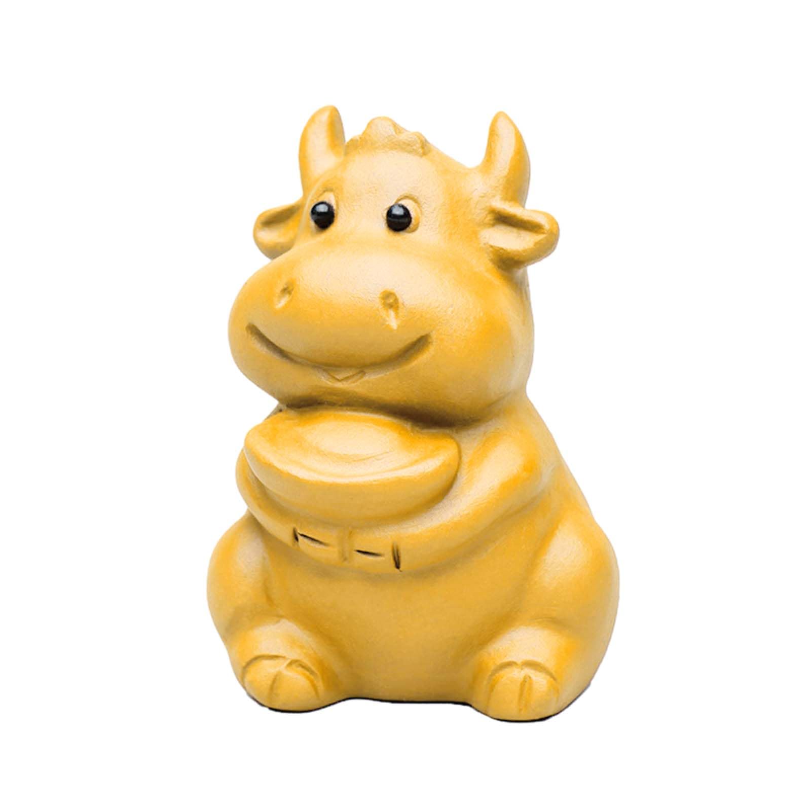 Amazon.co.jp: かわいい 牛の置物 金運アップ インテリア雑貨 牛 置物
