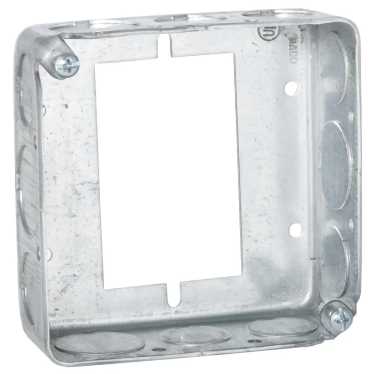 THE SIDE UP BOX+EXTENSION UNIT TABLE×2 RACO 187 Drawn 1-1/2-Inch Deep 4-Inch Square Electrical Box