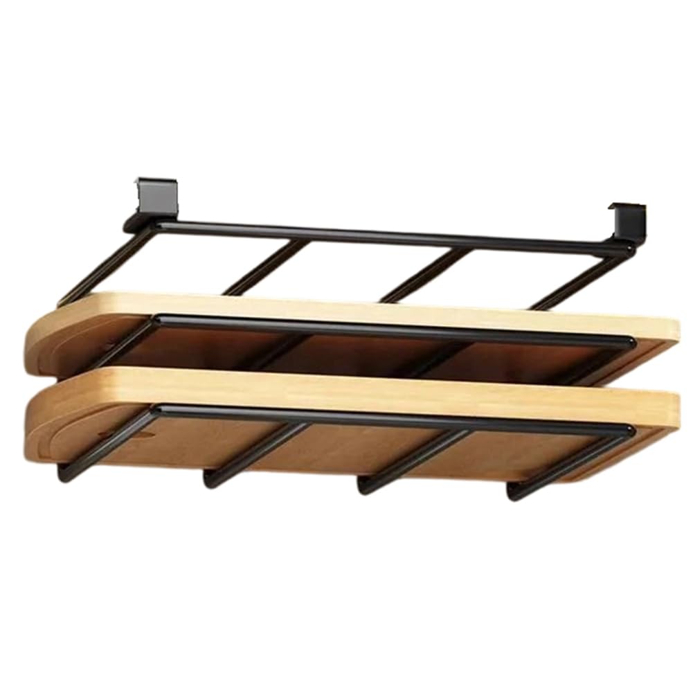 Aundhegrtt Cutting Board Storage Cabinet Multi-Function Non-Punch Kitchen Storage Rack Hanging Under-Cabinet Rack