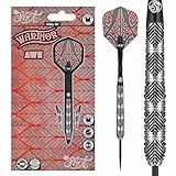 Shot! Darts Warrior Awe 90% Tungsten Steel tip Barrels, Balanced for Maximum Aerodynamics Handcrafted Professional Dart Set and Flights Made in New Zealand, Metal Tip Bar Darts