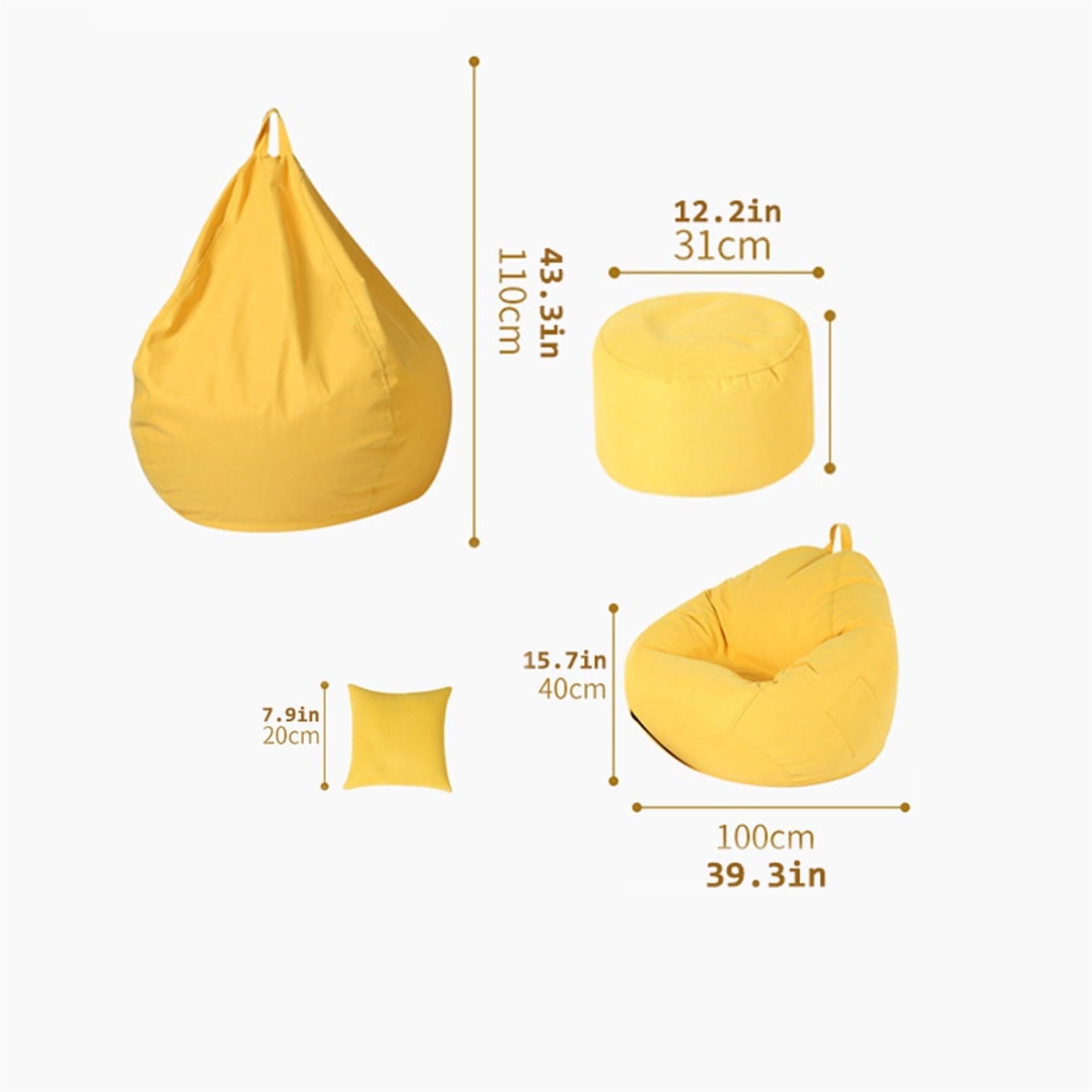 TOWINE Couch Single Sofa Chair Fabric Single Leisure Chair Home Leisure Sofa Balcony Chair Bedroom Lazy Sofa Chair Lounge Chair for Bedroom Living Room (Color : D, Size : 39.3 * 43.3in)