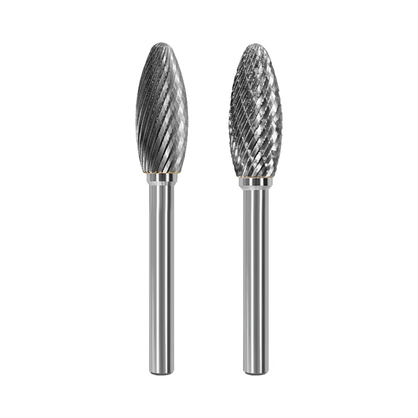 brocas para clavos, Lima rotativa tipo H HX, fresas abrasivas de carburo tungsteno, vástago 6mm, broca enrutadora corte doble individual(H1636M06)