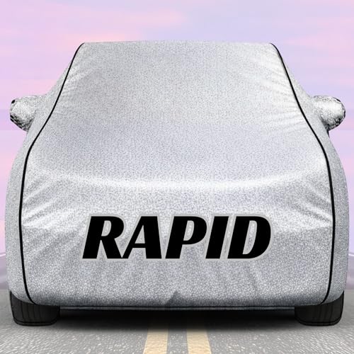 Image of Kings of Cover New Silver 100% Waterproof Rapid Car Cover | Polyester Car Body Cover for Rain & Sun | UV Protection, Dustproof, Scratch Resistant, Windproof, Heat Resistant, Custom Fit