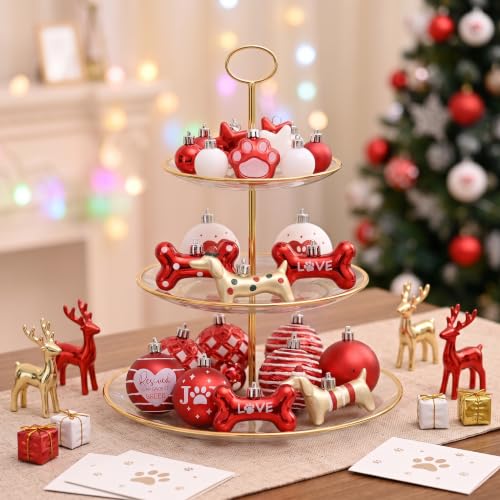 42ct Red White Christmas Ornaments  - image 5