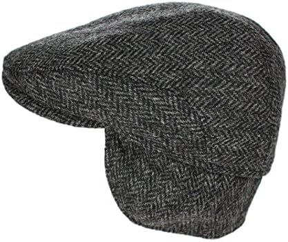 Biddy Murphy Irish Newsboy Flat Cap for Men, Tuck-Away Ear Flaps Slim Fit 100% Wool, Imported