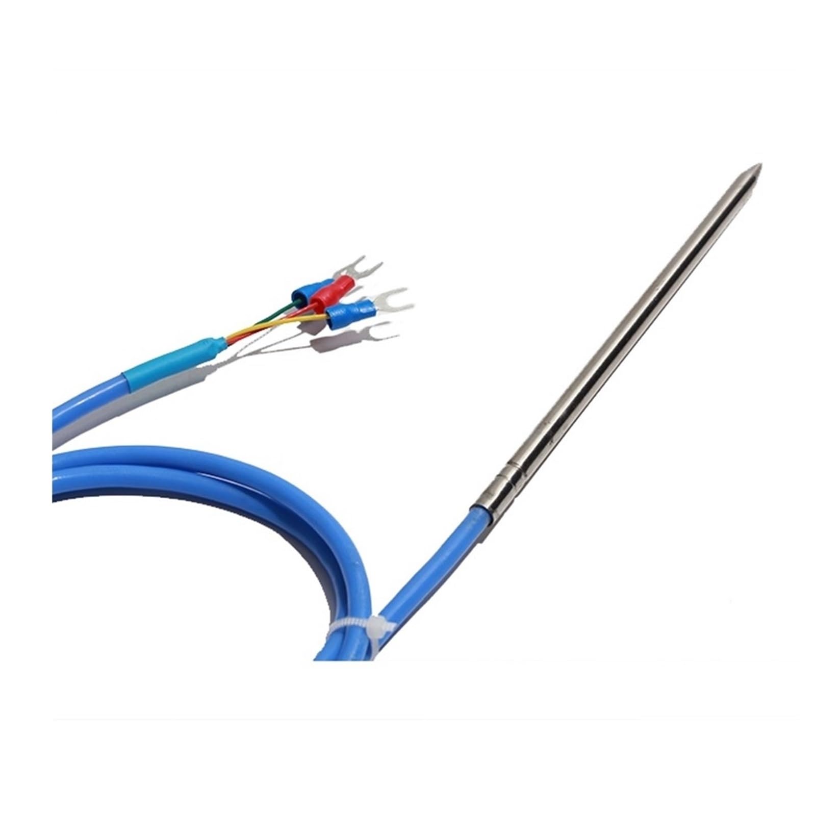 PT100/PT1000 y sensor de temperatura mejorado, sonda de 6 x 100 mm, cable de 1-5 m, RTD de respuesta rápida de acero inoxidable (PT100 mejorado, cable de 2 m)