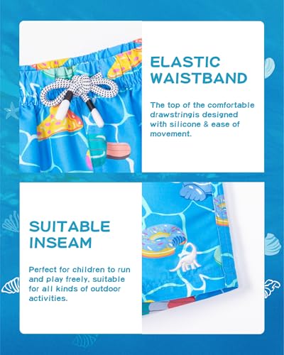 Image of SURF CUZ Boys Swim Trunks Toddler Swim Shorts UPF 50+ Bathing Suit for Boy Swimsuit Quick Dry Mesh Beach Boardshorts Swimwear