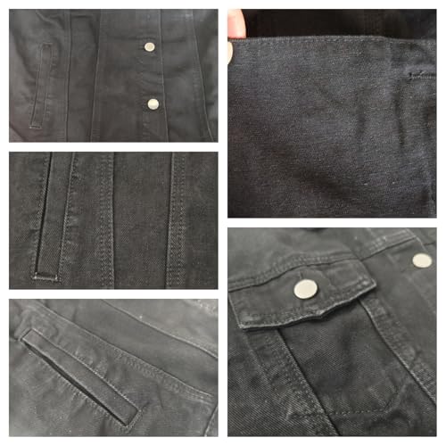 Jean Jacket for Women Distressed Long Sleeve Oversized Denim Trucker Jackets Coat3