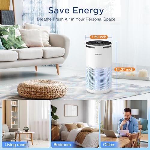 DBFIT Air Purifiers for Large Rooms, 1500ft², Timer and Aromatherapy, Quiet - image 9