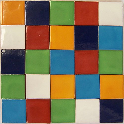 COLOR Y TRADICIÓN 100 Hand Painted Solid Talavera Mexican Tiles 2