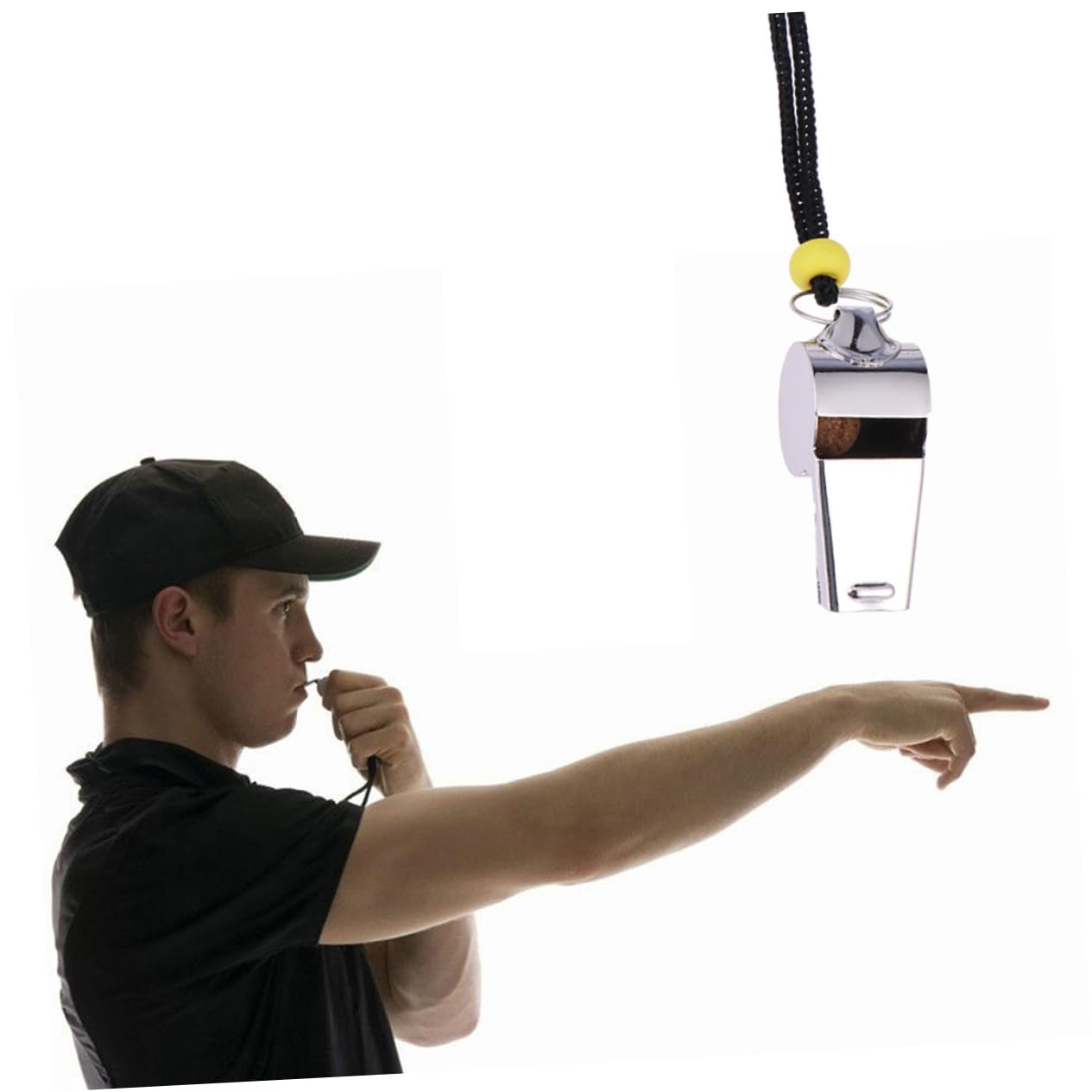 Toddmomy Lot De 3 Sifflets Pour Arbitres De Football Avec Cordon En Acier Inoxydable Design Métallique 6 Pièces X 3