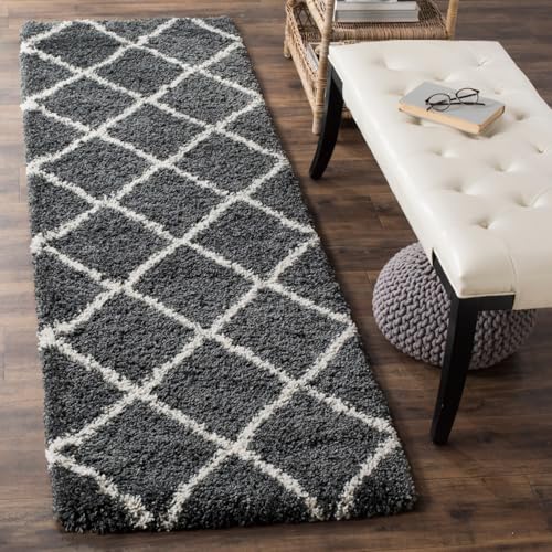 Image of Carpets Handwoven Luxury Fluffy Shaggy Carpet Collection with 2 inch Thickness 2 x 6 feet