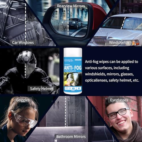 Shieldom AFW Windshield Anti-Fog Wipes Quick Car Glass Defogger Pre-Moistened Cleaner Prevent Fogging Defogging Microfiber Cleaning Cloth thumb #4