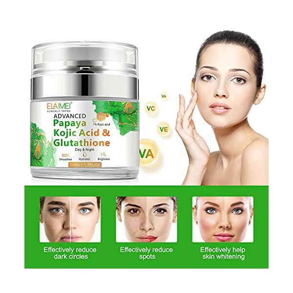 Papaya-Kojic-Acid-Glutathione-Cream-Natural-Skin-Nourishing-Resurfacing-Fade-Cream-Brighting-Dark-Spots-Acne-Scars-Intensively-Hydrating-Soothing-Provide-Elastic-and-Youthful-Skin Papaya Kojic Acid Glutathione Cream, Natural Skin Nourishing Resurfacing Fade Cream, Brighting Dark Spots, Acne Scars, Intensively Hydrating, Soothing, Provide Elastic and Youthful Skin