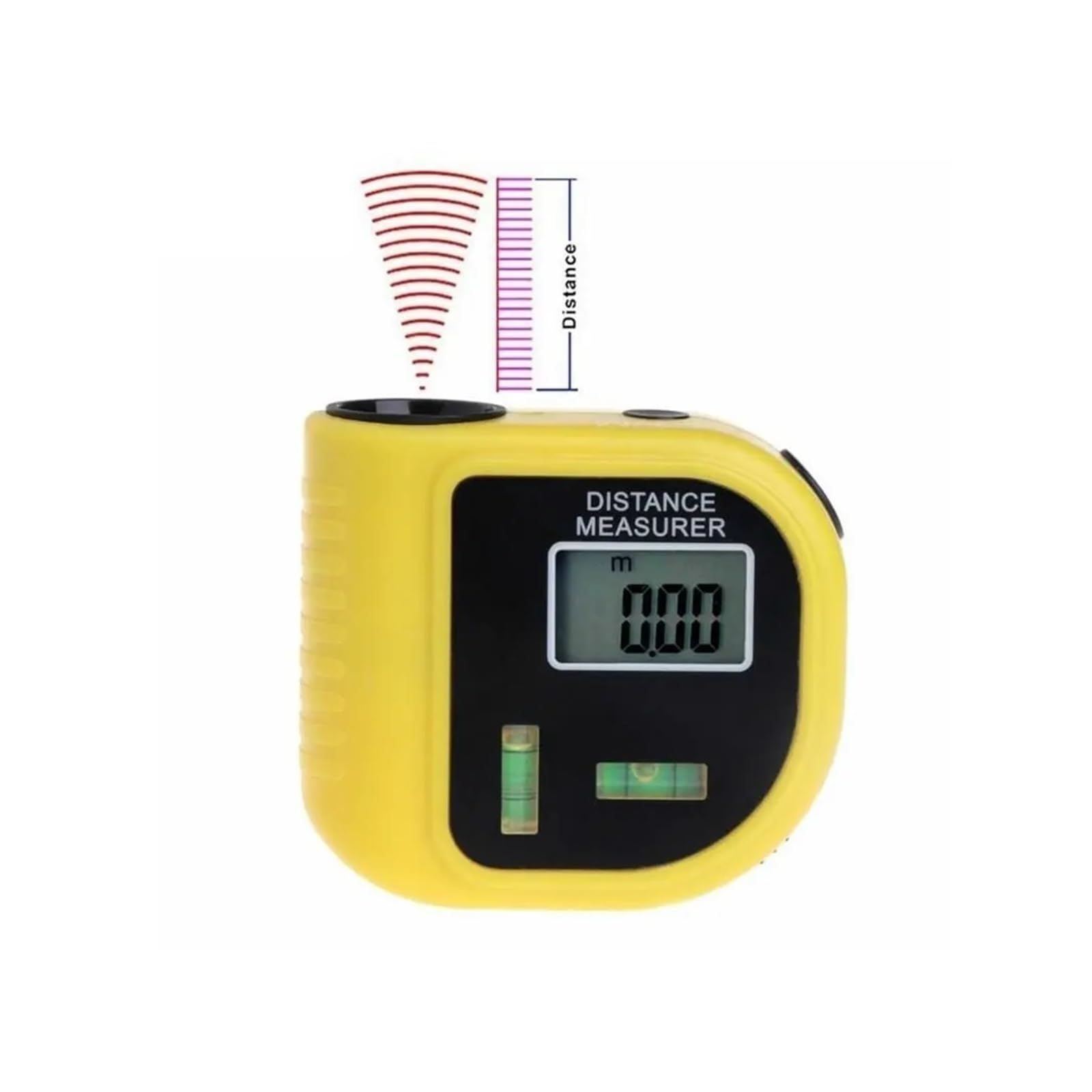 Mini Cinta Métrica Digital, Telémetro, Medidor De Distancia Y Puntero, Herramienta Nivelación 18 M Precisión Flexibilidad Medición