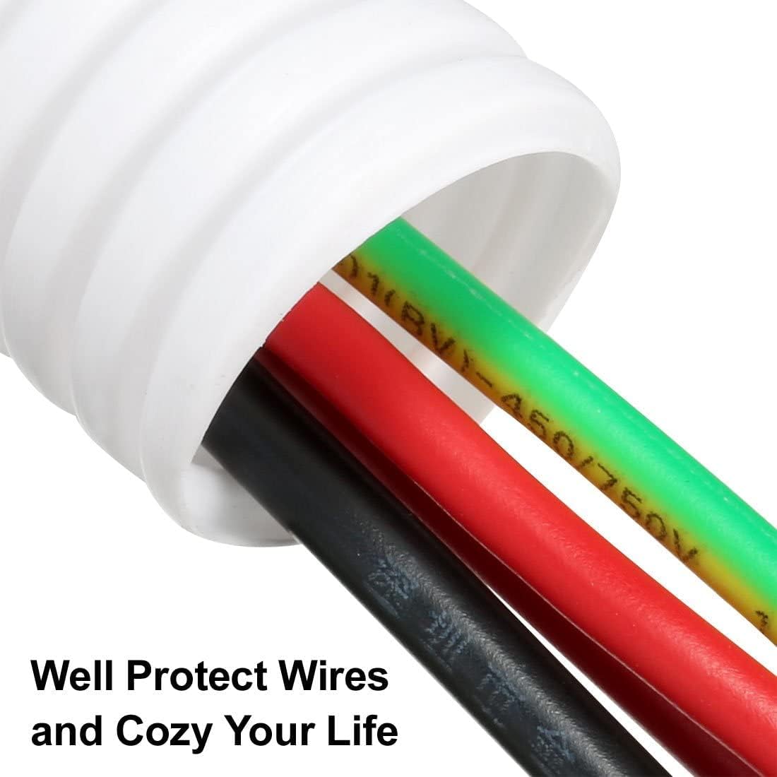 XYZOOM Conduit Tube 20m/66ft Length 17mm X 21mm Corrugated Conduit Pipe Hose Flexible Tubing(041ff 635a0 7a5e3 1fa80 f9097 1b31f