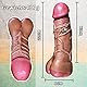 HBTTFR Masturbator Doppeldildo 22cmx5cm, Silikon Penis Und Vagina Nachbildung, Tasche Mit Venen, Penis, Weibliches Sexspielzeug, Männlicher XXL Dildo, Braun