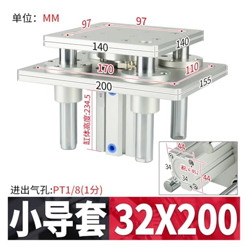 Vérin de levage anti-vibration SDA32 plate-forme stable à quatre colonnes
