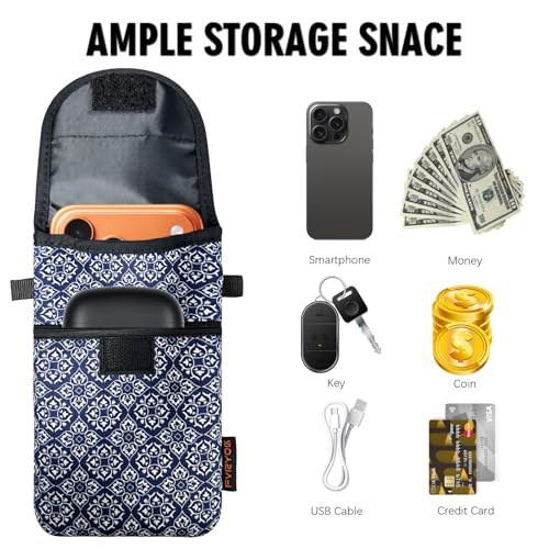 Image of Neoprene Phone Sleeve Pouch Case Bag for Men Women w /Crossbody Strap /Neck Lanyard for iPhone 17 /16 /15 /14 Pro Max, Samsung S25,Pixel 10