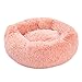 Toozey Cama para Perros Gatos Lavable, Cama Redonda Felpa para Perros Antiestres, Cojín para Perrito Pequeños Medianos Grandes Perros y Gatos, Suelo Antideslizante, Extraíble, Rosa, Ø 80CM - XXL