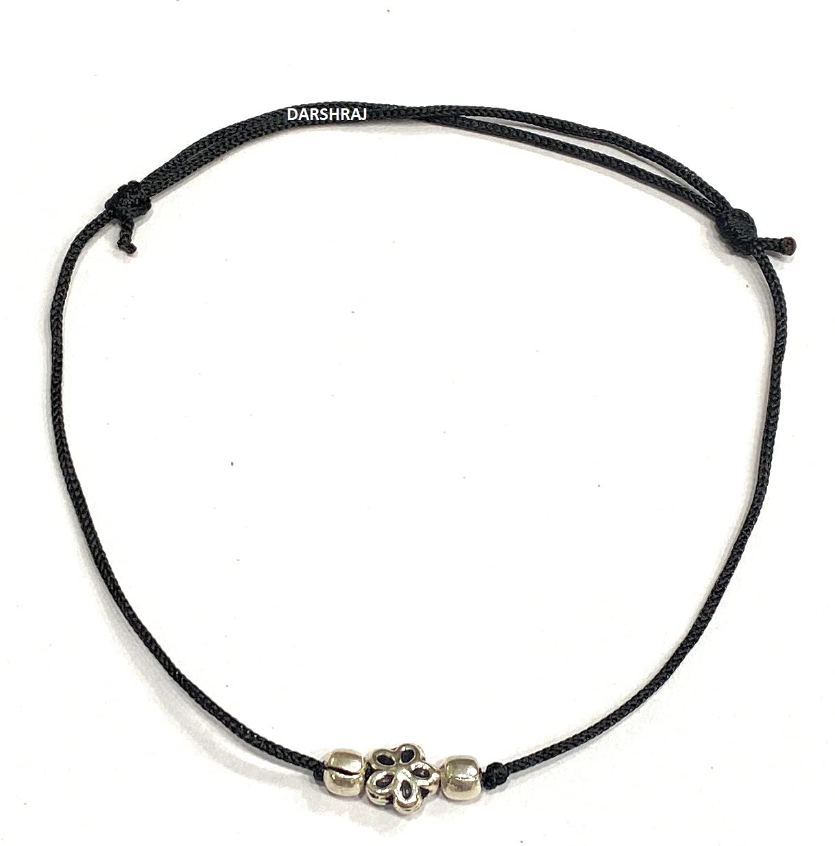 DARSHRAJ925 Sterling Silver Handmade Thread Anklet Fully Adjustable For Girls & Women