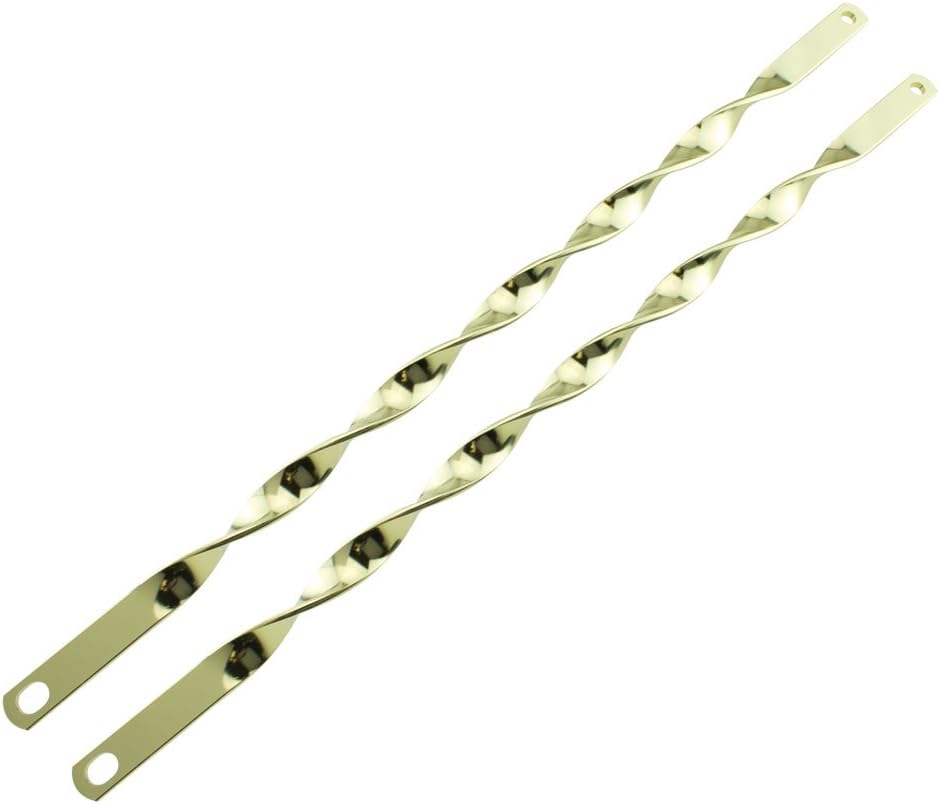 26" Flat Twisted Spring Fork Bars Chrome, (Gold)