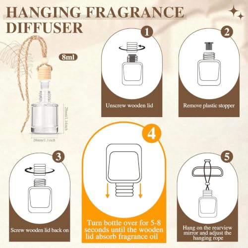 Image of AROIC 12 Pack Car Air Freshener, Car Essential Oil Air Freshener Diffuser